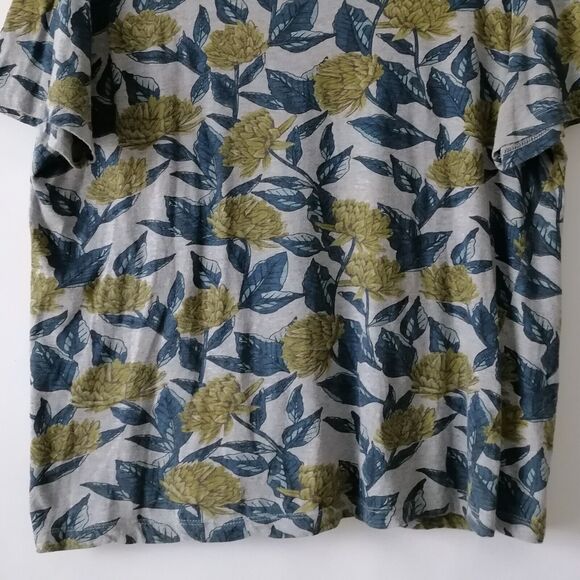 For The Republic Mens Multicolor Floral Print Cotton Pullover T-Shirt Size Large - Picture 3 of 6